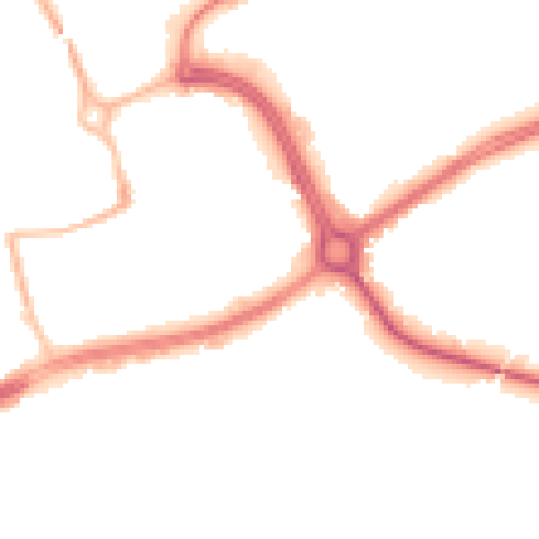 Night-time road noise heatmap for NN17 1XF
