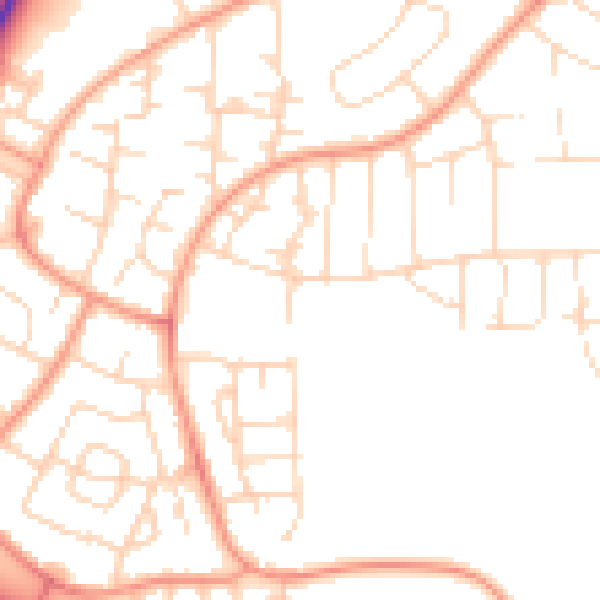 Daytime road noise heatmap for NN17 2BF