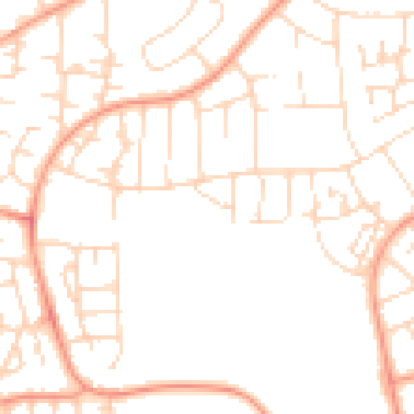 Daytime road noise heatmap for NN17 2DH