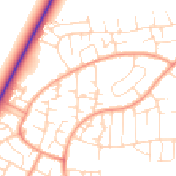 Daytime road noise heatmap for NN17 2GE