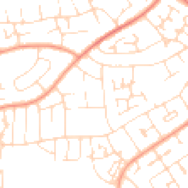 Daytime road noise heatmap for NN17 2NF