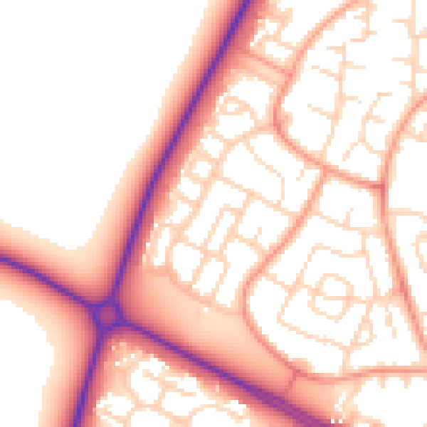 Daytime road noise heatmap for NN17 2RT