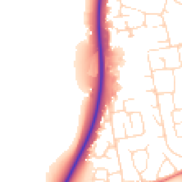 Daytime road noise heatmap for NN17 2UJ