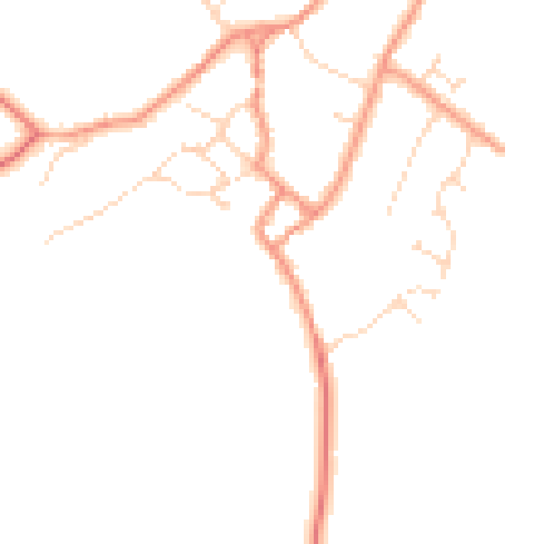 Daytime road noise heatmap for NN17 3BE