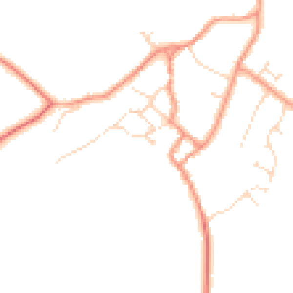 Daytime road noise heatmap for NN17 3BJ