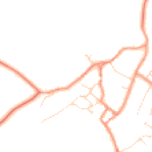 Daytime road noise heatmap for NN17 3BU