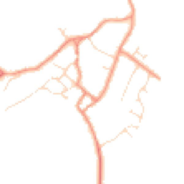 Daytime road noise heatmap for NN17 3BY