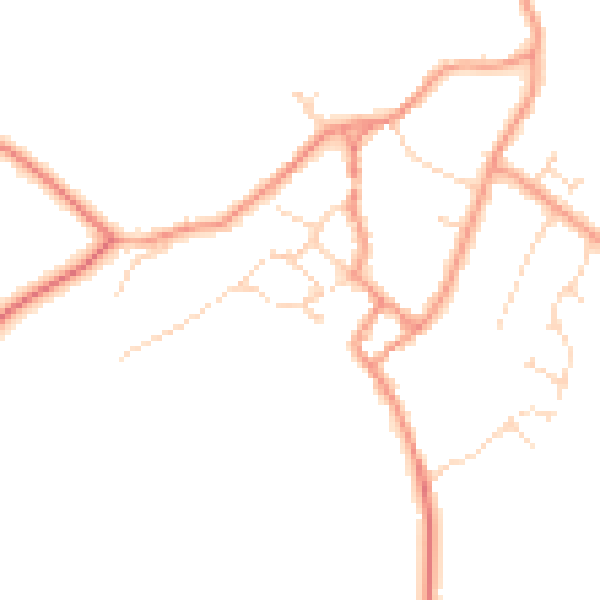 Daytime road noise heatmap for NN17 3BZ