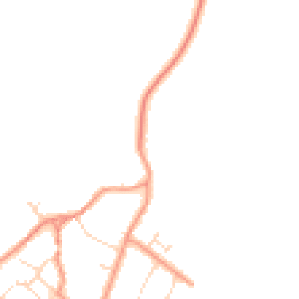 Daytime road noise heatmap for NN17 3DD
