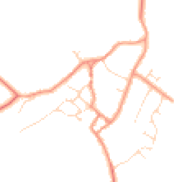 Daytime road noise heatmap for NN17 3DE
