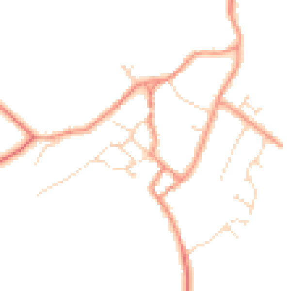 Daytime road noise heatmap for NN17 3DH