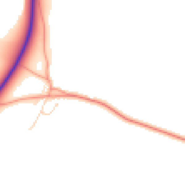 Daytime road noise heatmap for NN17 3EG