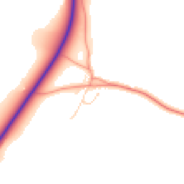 Daytime road noise heatmap for NN17 3EP