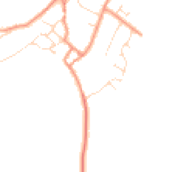 Daytime road noise heatmap for NN17 3EX