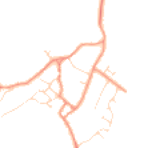 Daytime road noise heatmap for NN17 3EY