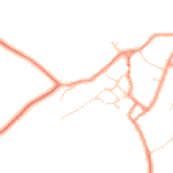 Daytime road noise heatmap for NN17 3EZ