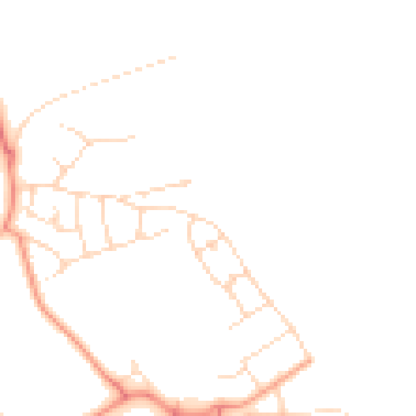 Daytime road noise heatmap for NN17 3FD