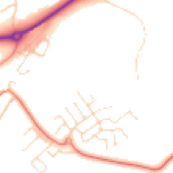 Daytime road noise heatmap for NN17 3FN