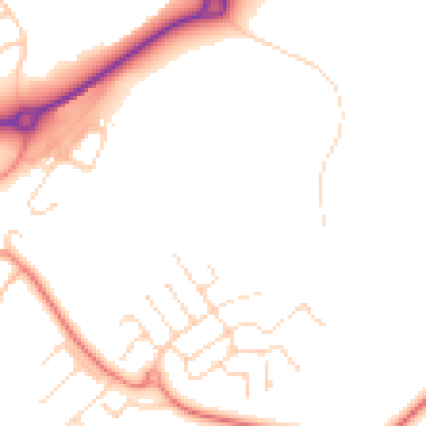 Daytime road noise heatmap for NN17 3GG