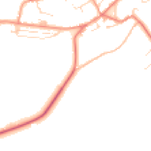 Daytime road noise heatmap for NN17 3JF