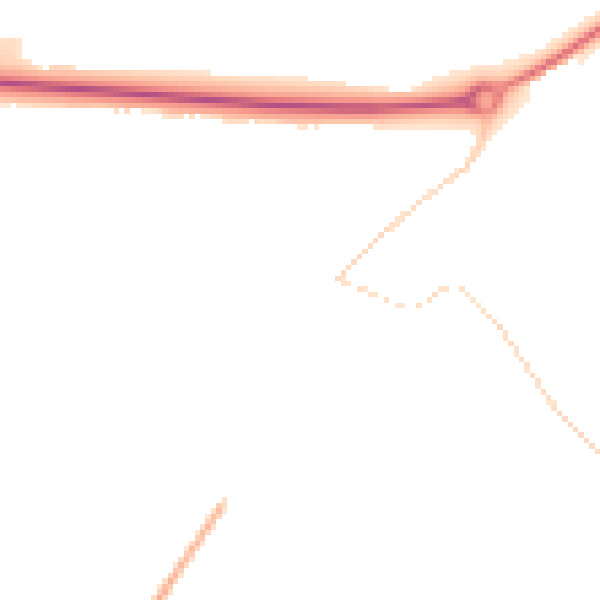 Night-time road noise heatmap for NN17 3JJ