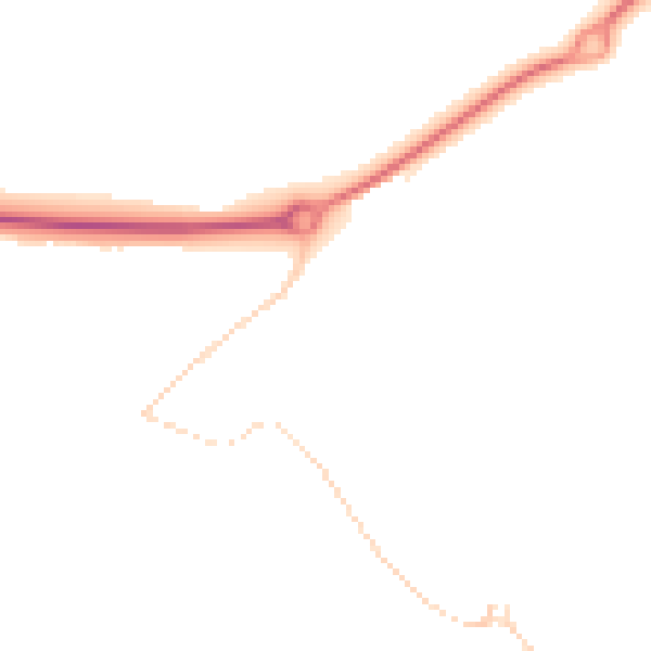 Night-time road noise heatmap for NN17 3JP
