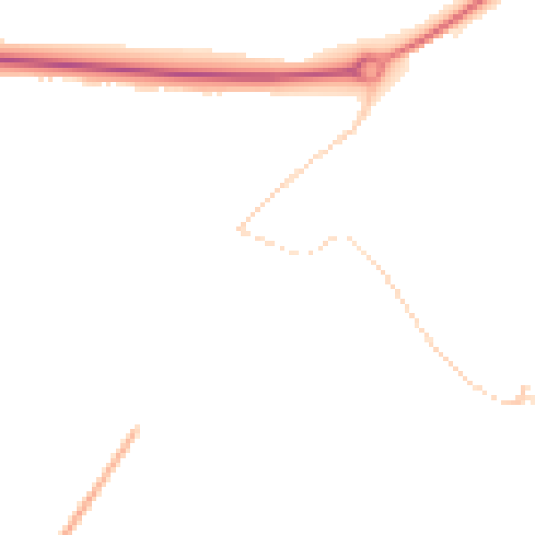 Night-time road noise heatmap for NN17 3JX