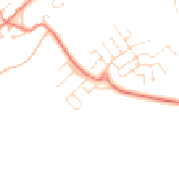 Daytime road noise heatmap for NN17 3LE