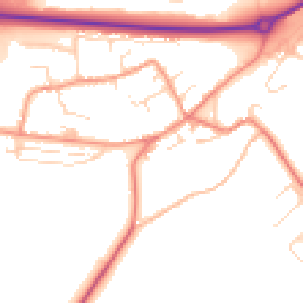 Daytime road noise heatmap for NN17 3LG