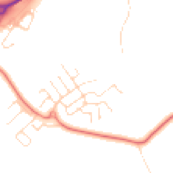 Daytime road noise heatmap for NN17 3LX