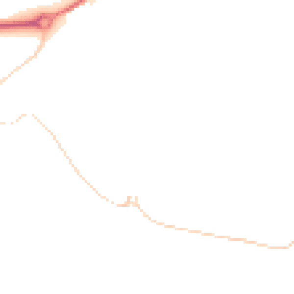 Night-time road noise heatmap for NN17 3LY
