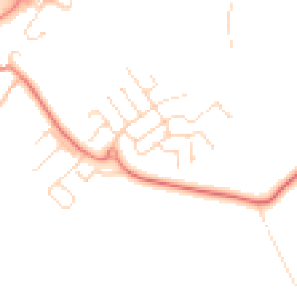 Daytime road noise heatmap for NN17 3NA