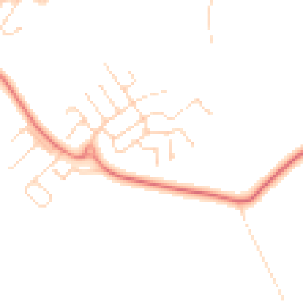 Daytime road noise heatmap for NN17 3NB