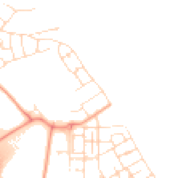 Daytime road noise heatmap for NN17 5BJ