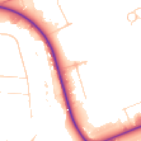 Daytime road noise heatmap for NN17 5DP