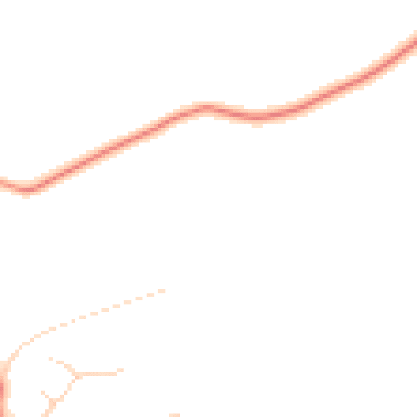 Daytime road noise heatmap for NN17 5DR