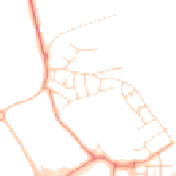 Daytime road noise heatmap for NN17 5FN