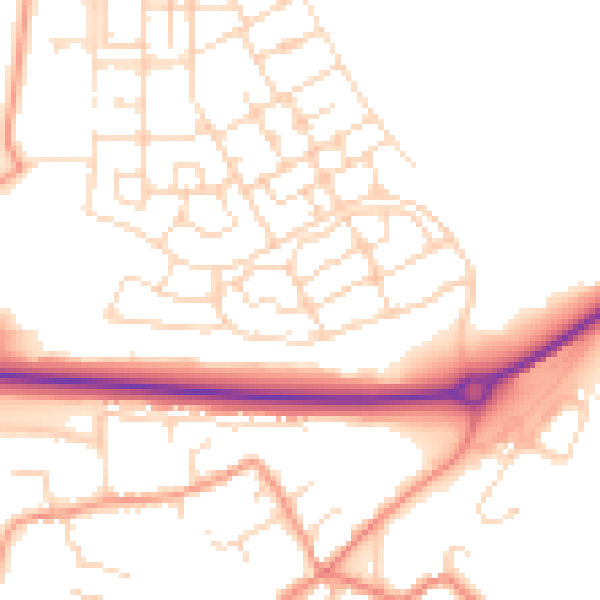 Daytime road noise heatmap for NN17 5GB