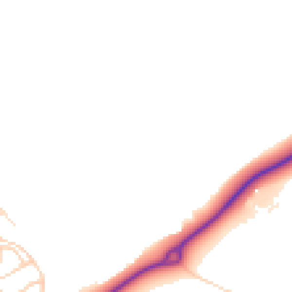 Daytime road noise heatmap for NN17 5HG
