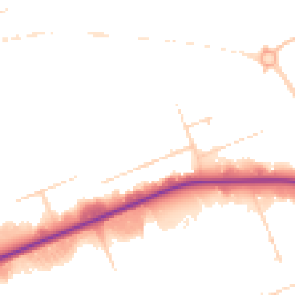Daytime road noise heatmap for NN17 5WA
