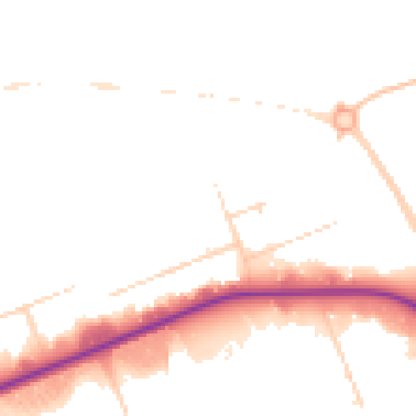 Daytime road noise heatmap for NN17 5XH