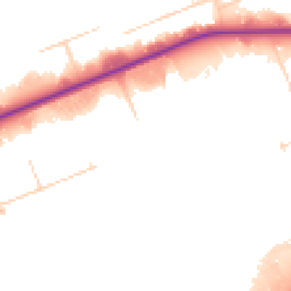 Daytime road noise heatmap for NN17 5XN