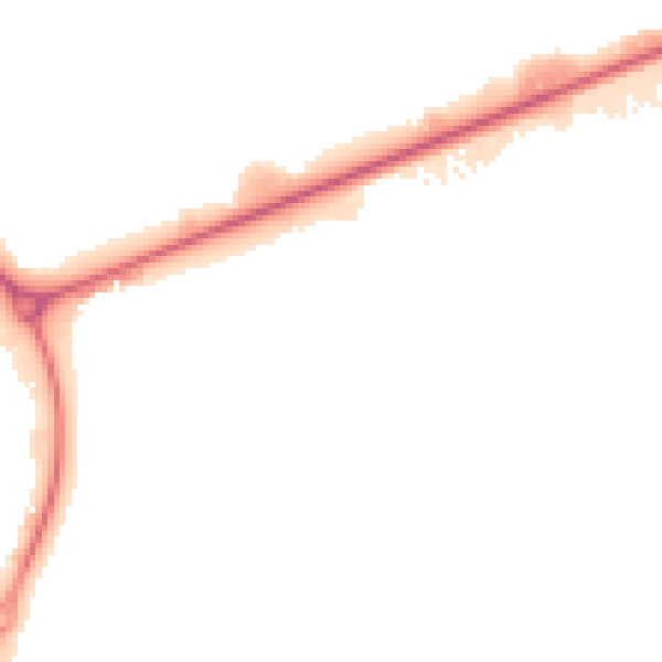 Night-time road noise heatmap for NN17 5XZ