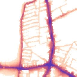 Daytime road noise heatmap for NN2 6BQ