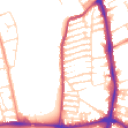 Daytime road noise heatmap for NN2 6BW