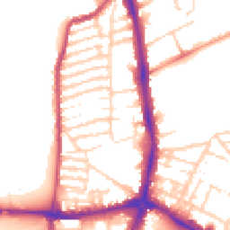 Daytime road noise heatmap for NN2 6DB