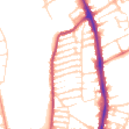 Daytime road noise heatmap for NN2 6DH