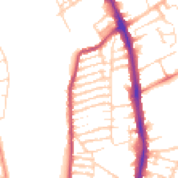 Daytime road noise heatmap for NN2 6DJ
