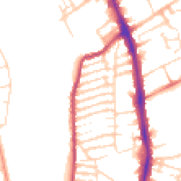 Daytime road noise heatmap for NN2 6DN