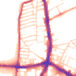 Daytime road noise heatmap for NN2 6DT